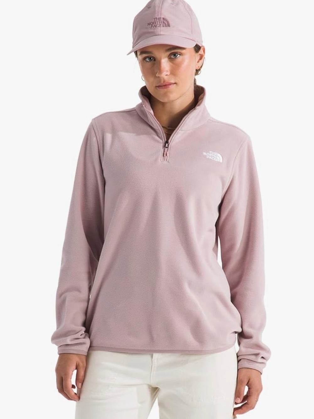 The North Face Women's Quarter-Zip Fleece Pullover - Dusty Rose